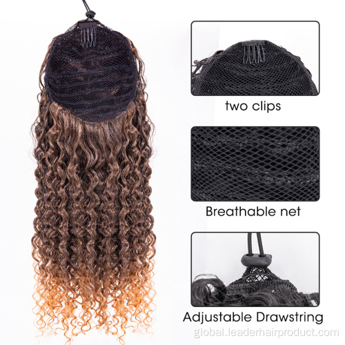 Synthetic Curly Ponytail Synthetic Afro Kinky Curly Drawstring Ponytail Hair Piece Manufactory